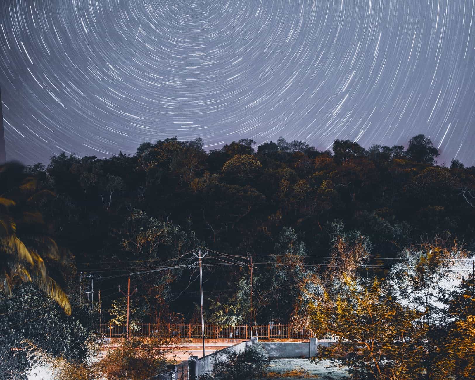 star trails in astro images