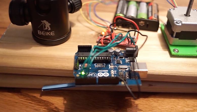motorized star tracker powered by arduino board
