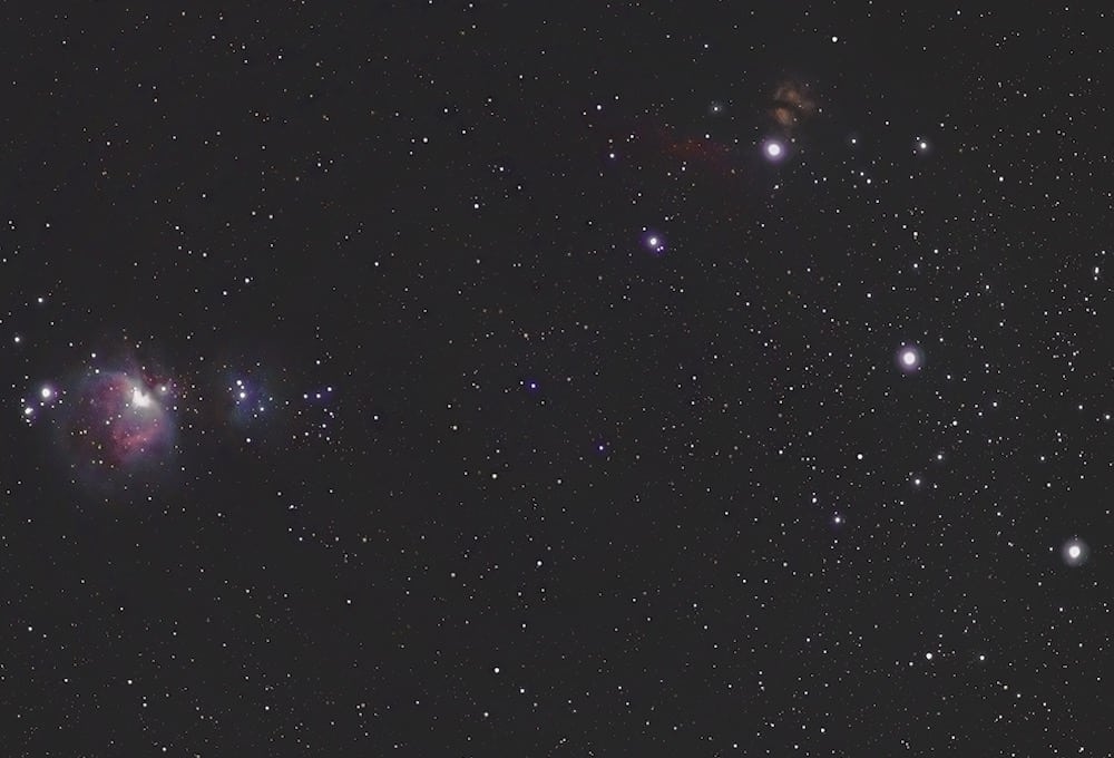 bright stars forming the Orion’s belt