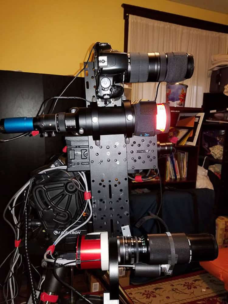 full astro setup with equatorial mount