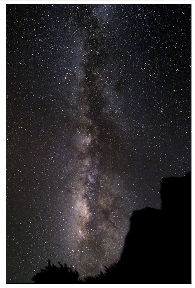 milky way landscape shot with a Polarie