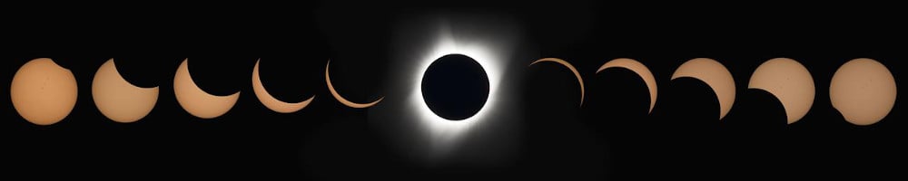 5 phases of a Solar Eclipse