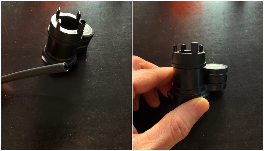heat shrinking tube used on the polar scope illuminator