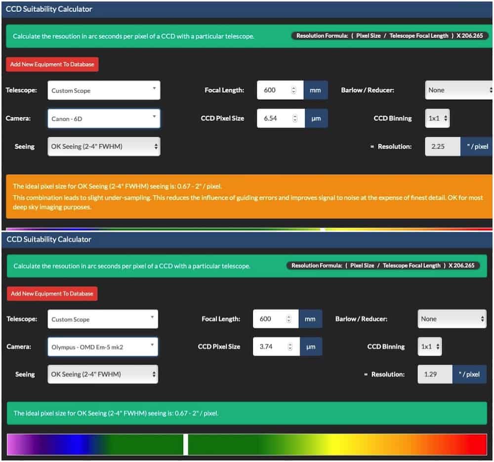 calculator site for sensor