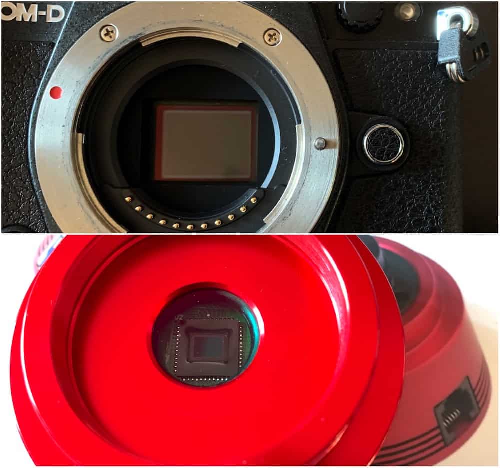 difference in camera sensor size