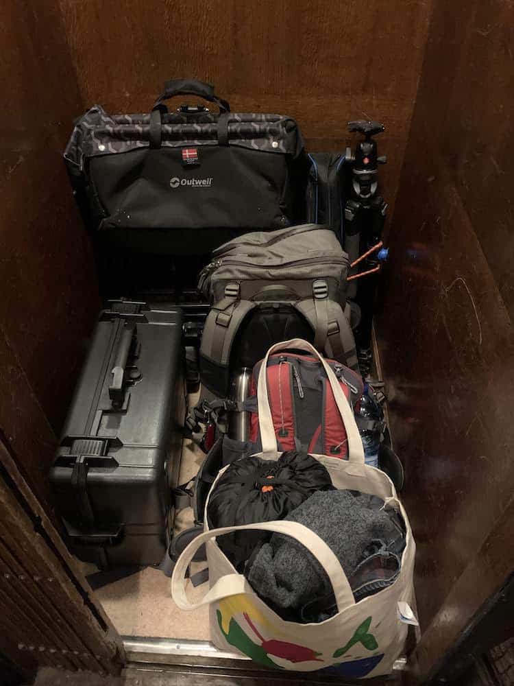 equipment packed and ready