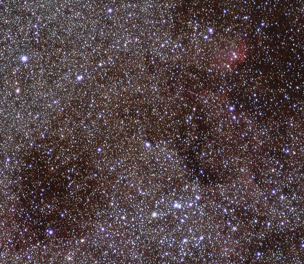 Purple fringe around the brightest stars