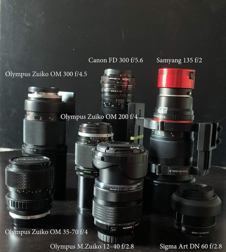 range of Zoom and Prime lenses
