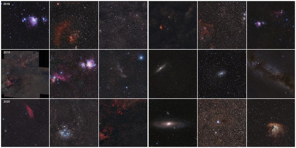 astro images taken with a micro four-thirds Olympus E-PL6 camera