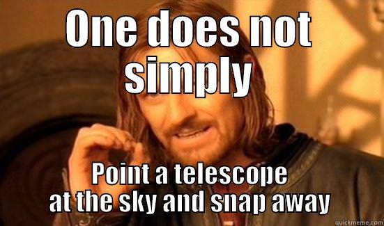 meme about pointing telescope at the sky