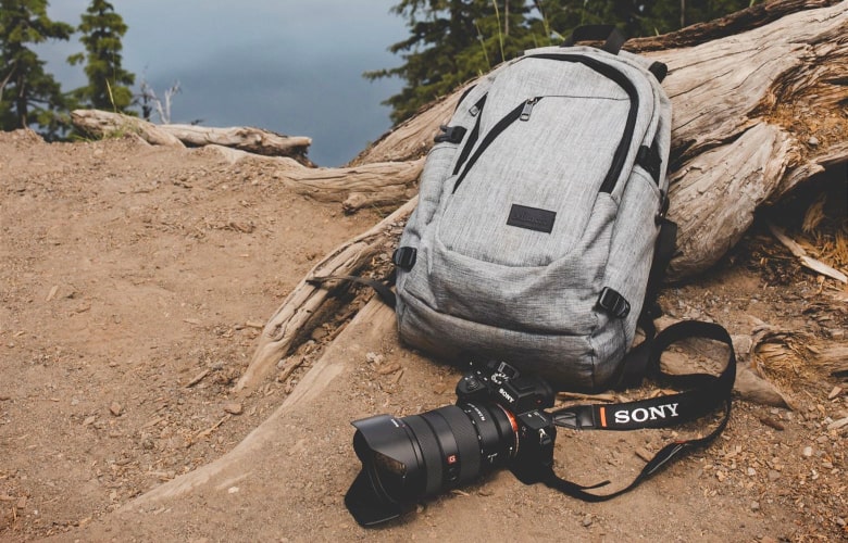 storing your gear in a camera backpack