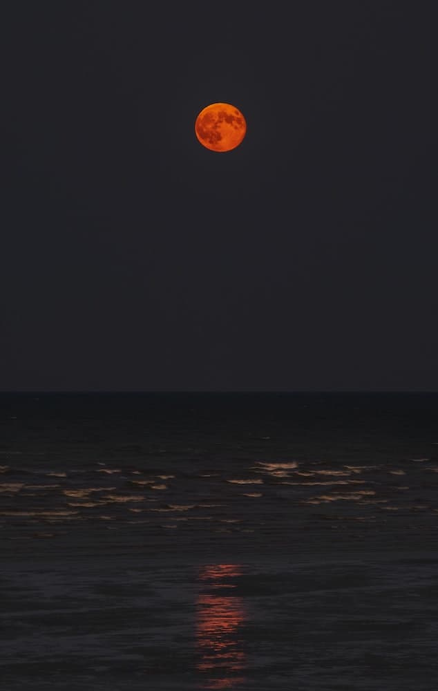 Full Moon rising above the sea